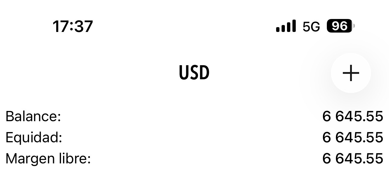 Balance 6.645€ en cuenta fondeada